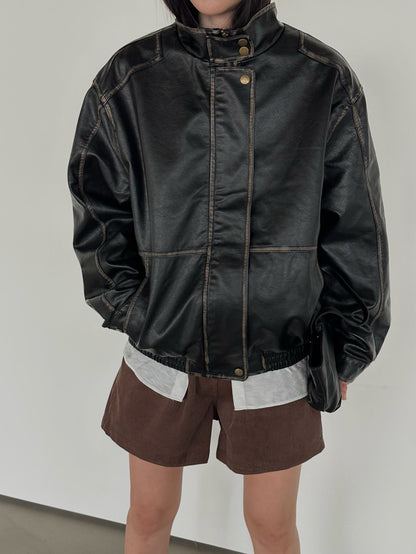 Vintage Vegan Leather Jacket