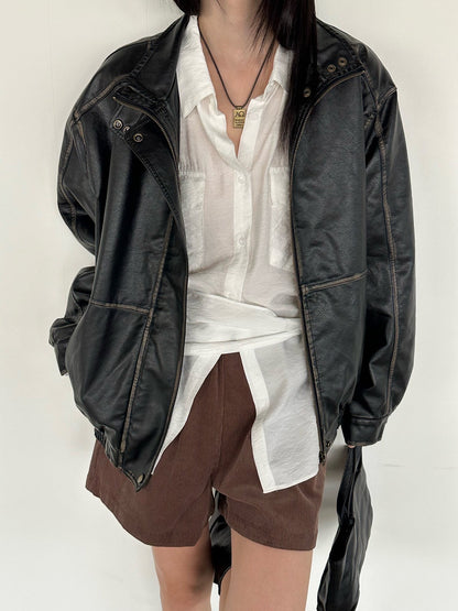 Vintage Vegan Leather Jacket