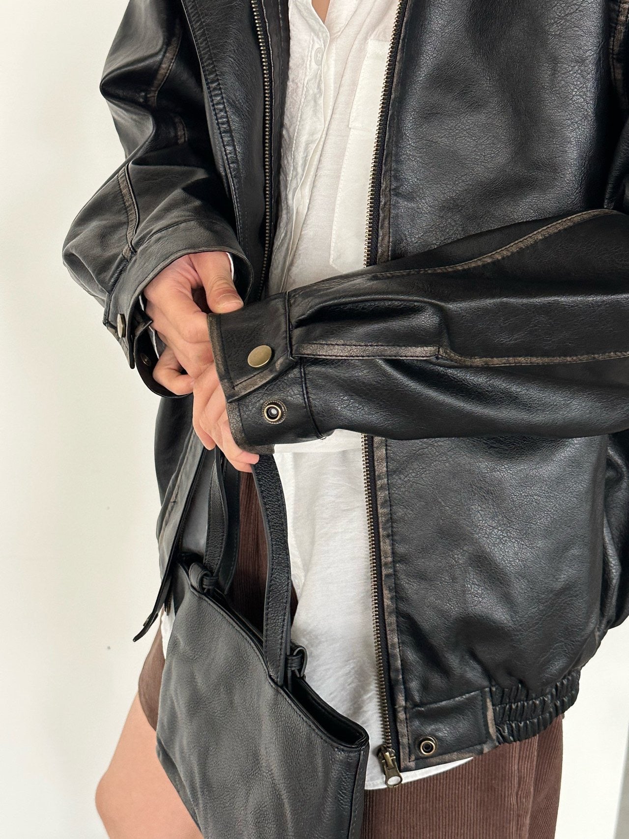Vintage Vegan Leather Jacket