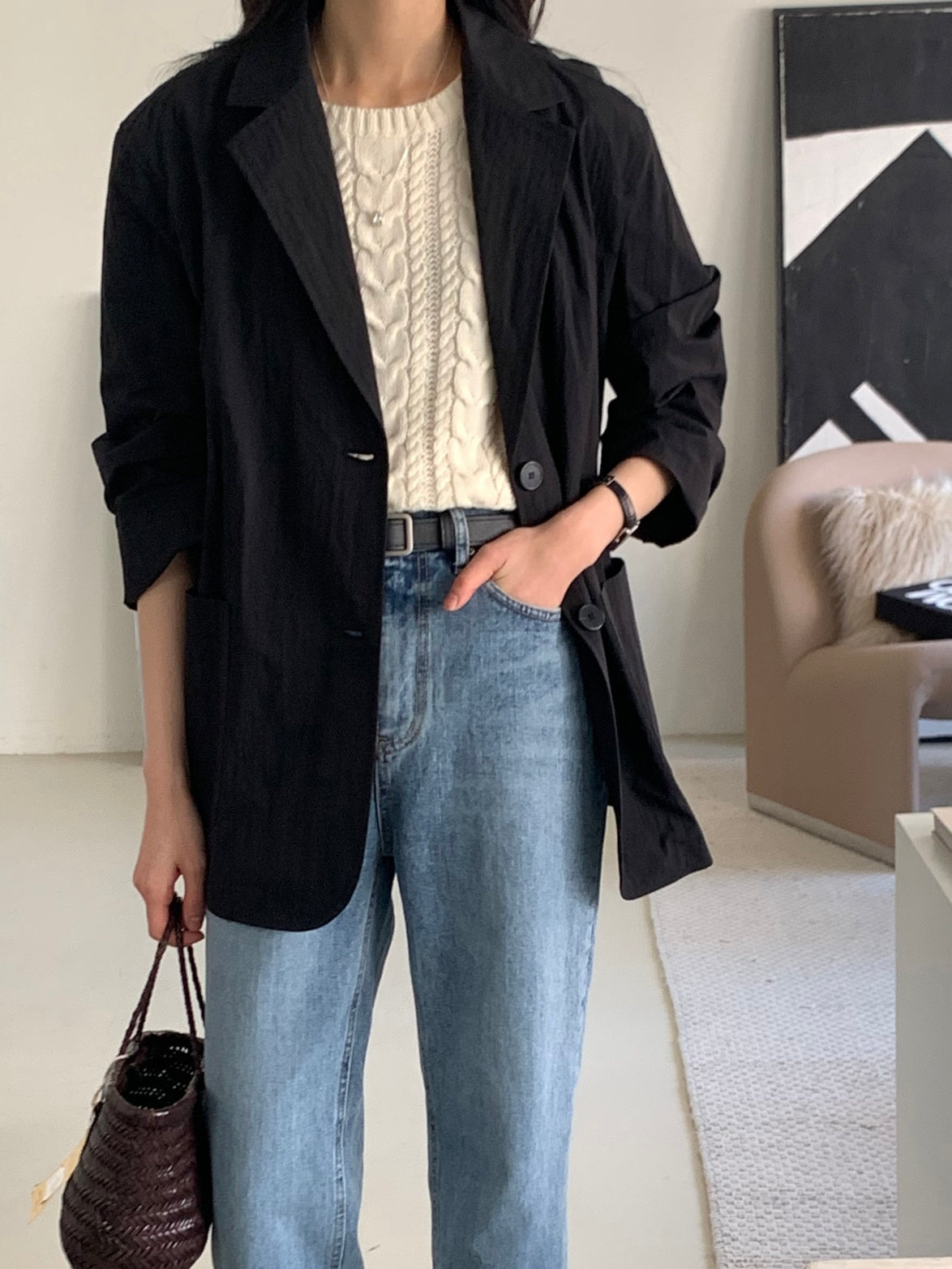 Cotton / Nylon Single Blazer