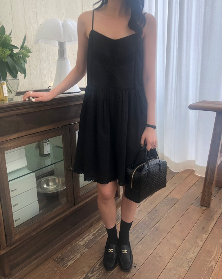 Lace Trimmed Slip Mini Dress