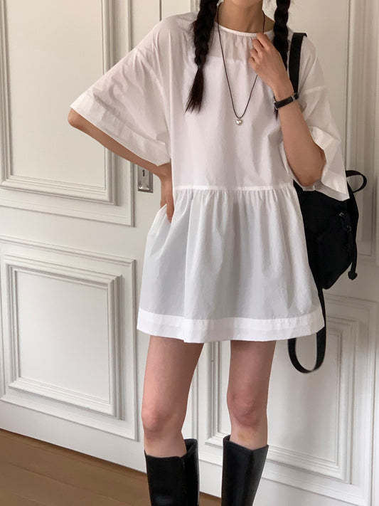 Cloud Cotton Tunic Mini Dress