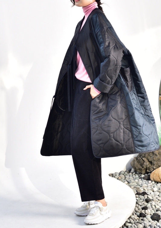 Quilted Nylon Patched Coat