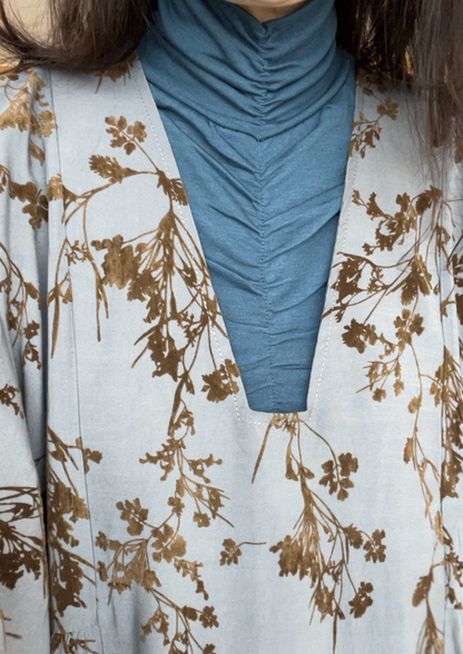 Shirred Turtleneck
