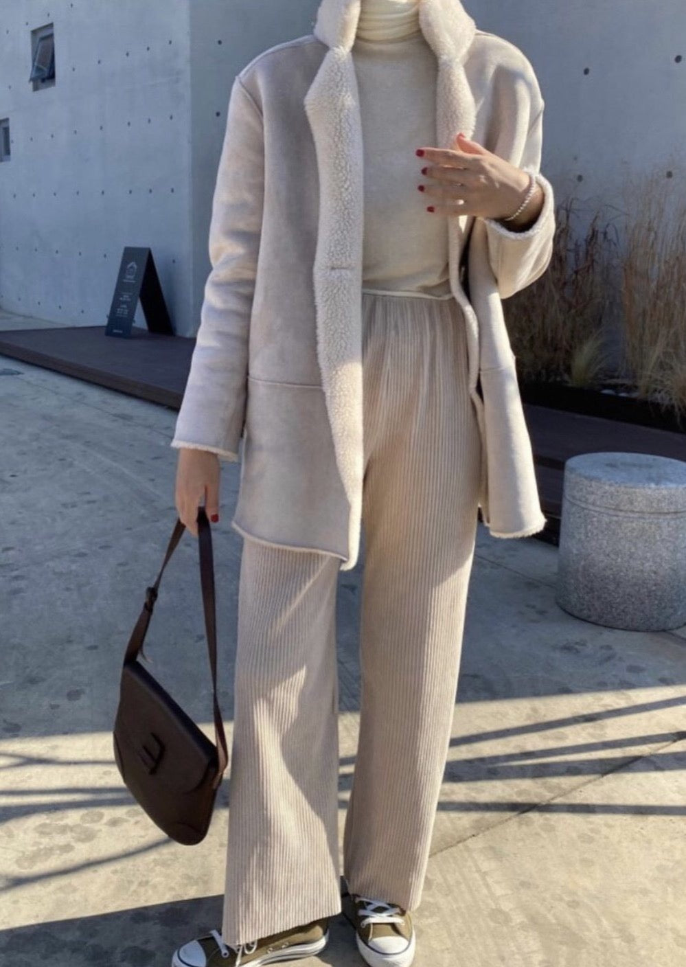 Reversible Faux Shearling coat