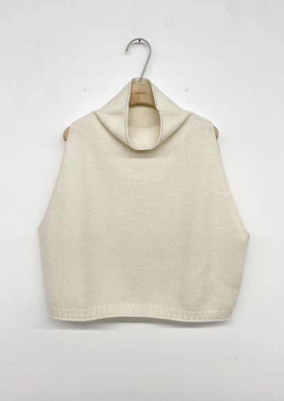 Turtleneck Lambs Wool + Cashmere Vest — special price item!