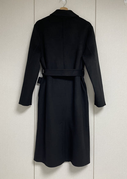 Wool Double Breasted Handmade Coat -only 1 in Black left