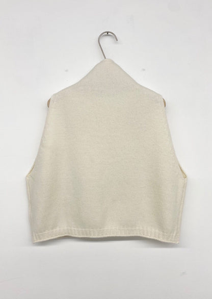 Turtleneck Lambs Wool + Cashmere Vest — special price item!