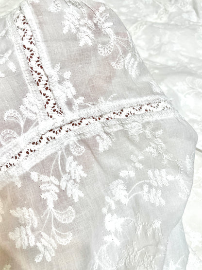 Pieced Embroidery Peasant Shirt