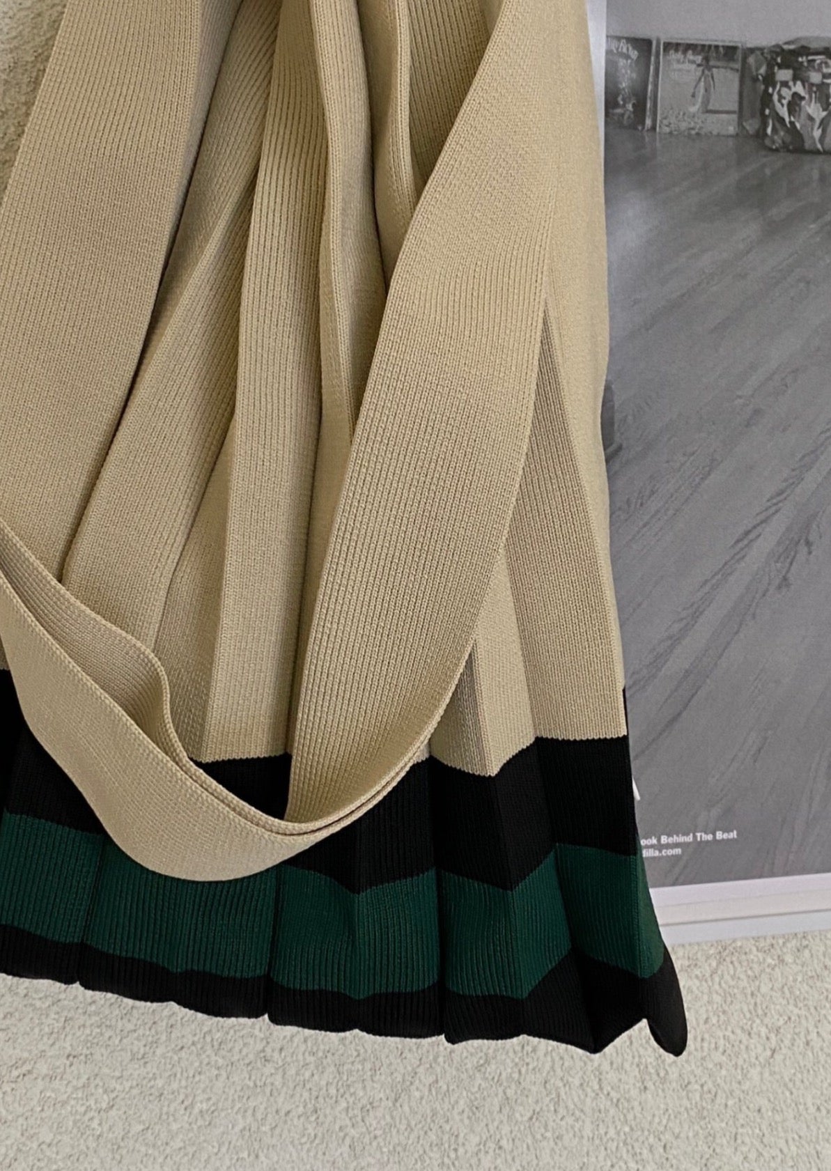 Medium Stripe Pleats Tote