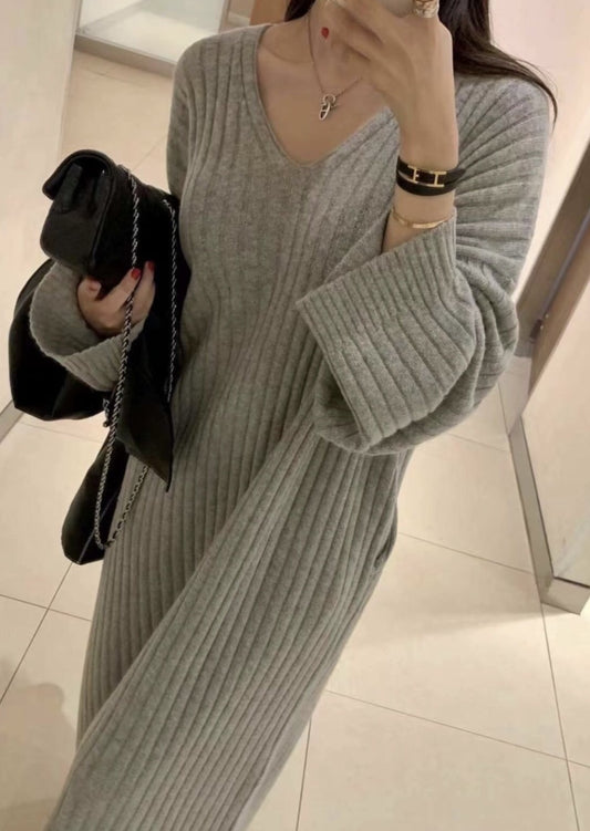 V Neck Blanket Dress