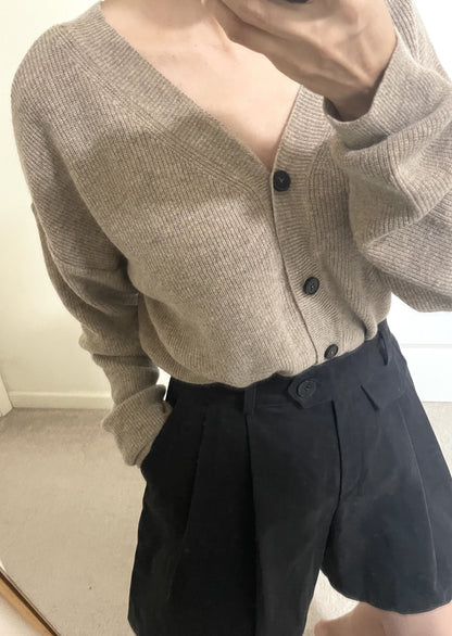 Reversible Wool/Cashmere Cardigan