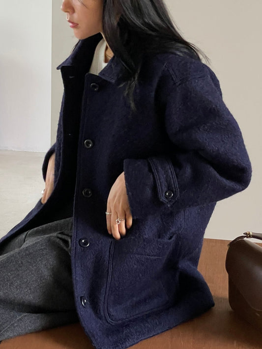 Chamber Bouclé Half Coat