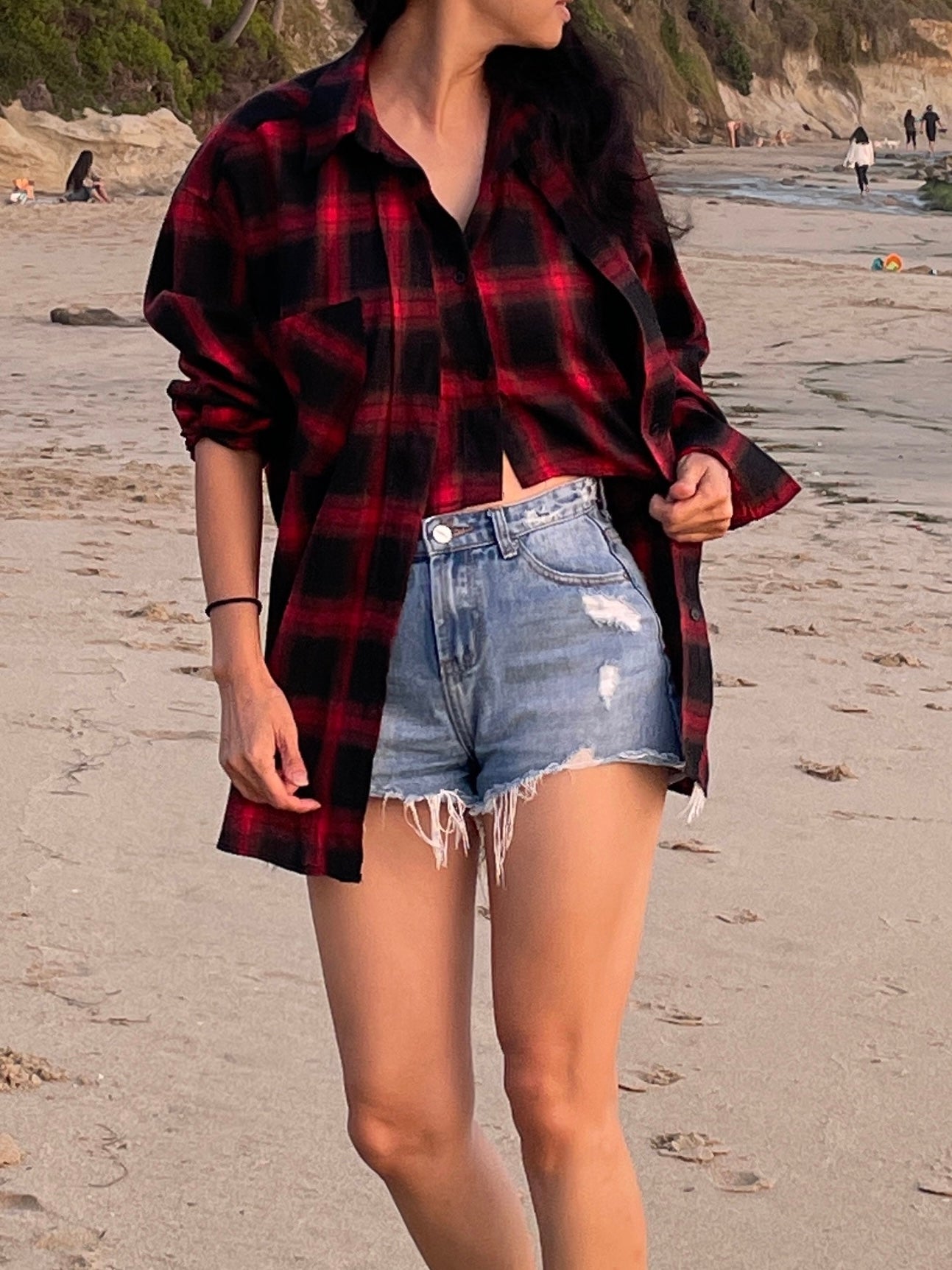 Layered Cotton Flannel Shirt