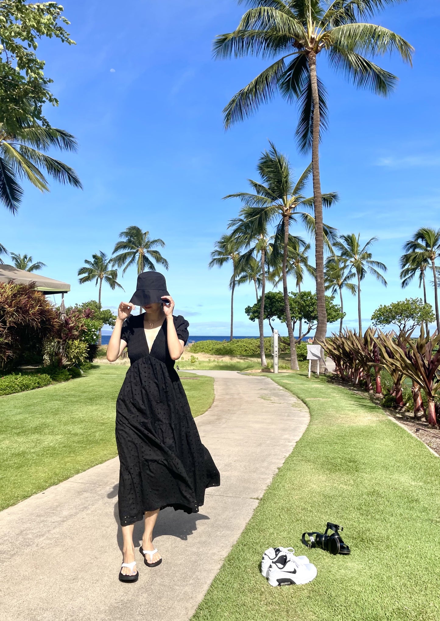 Lei Smocked Eyelet Maxi dress