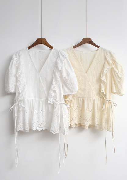 Luv Cotton Eyelet Top