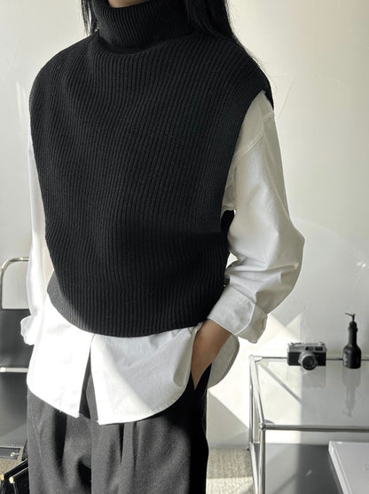 Wool Turtleneck Vest