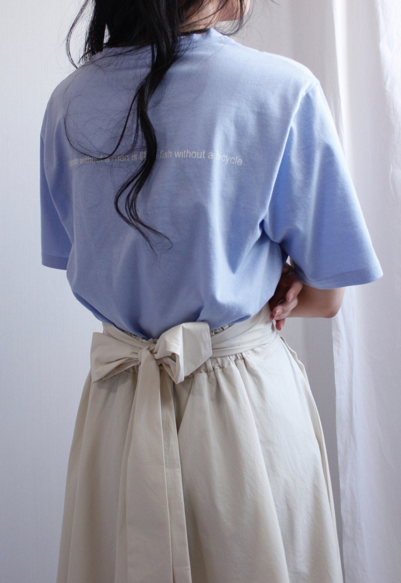 Hand Pleated Cotton Maxi Skirt