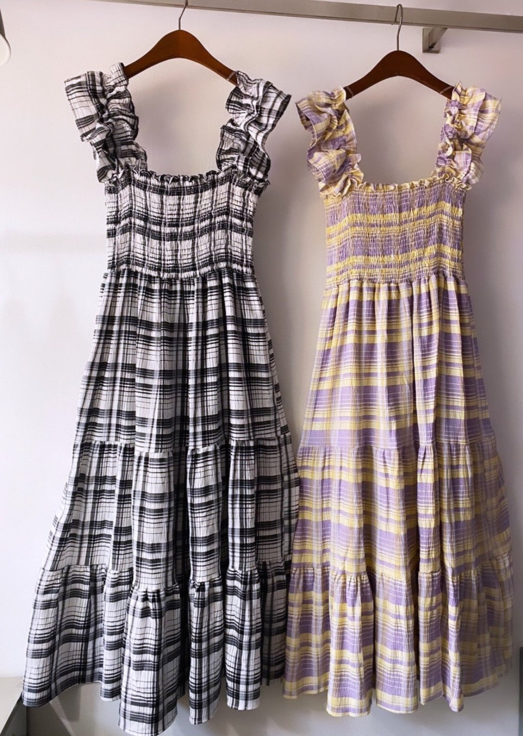 Luna Check Smocked Dress