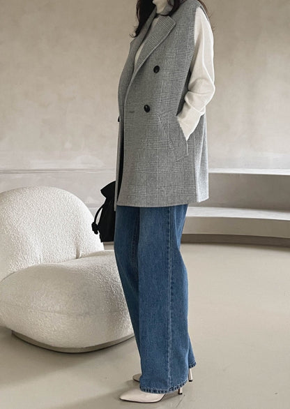 <Abi + Ari Black label> Handmade Oversized Lambswool Waistcoat