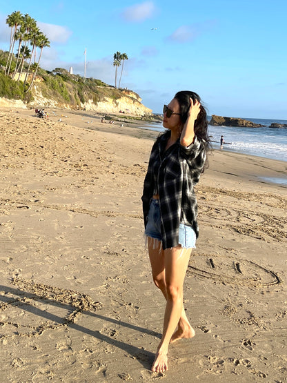 Layered Cotton Flannel Shirt