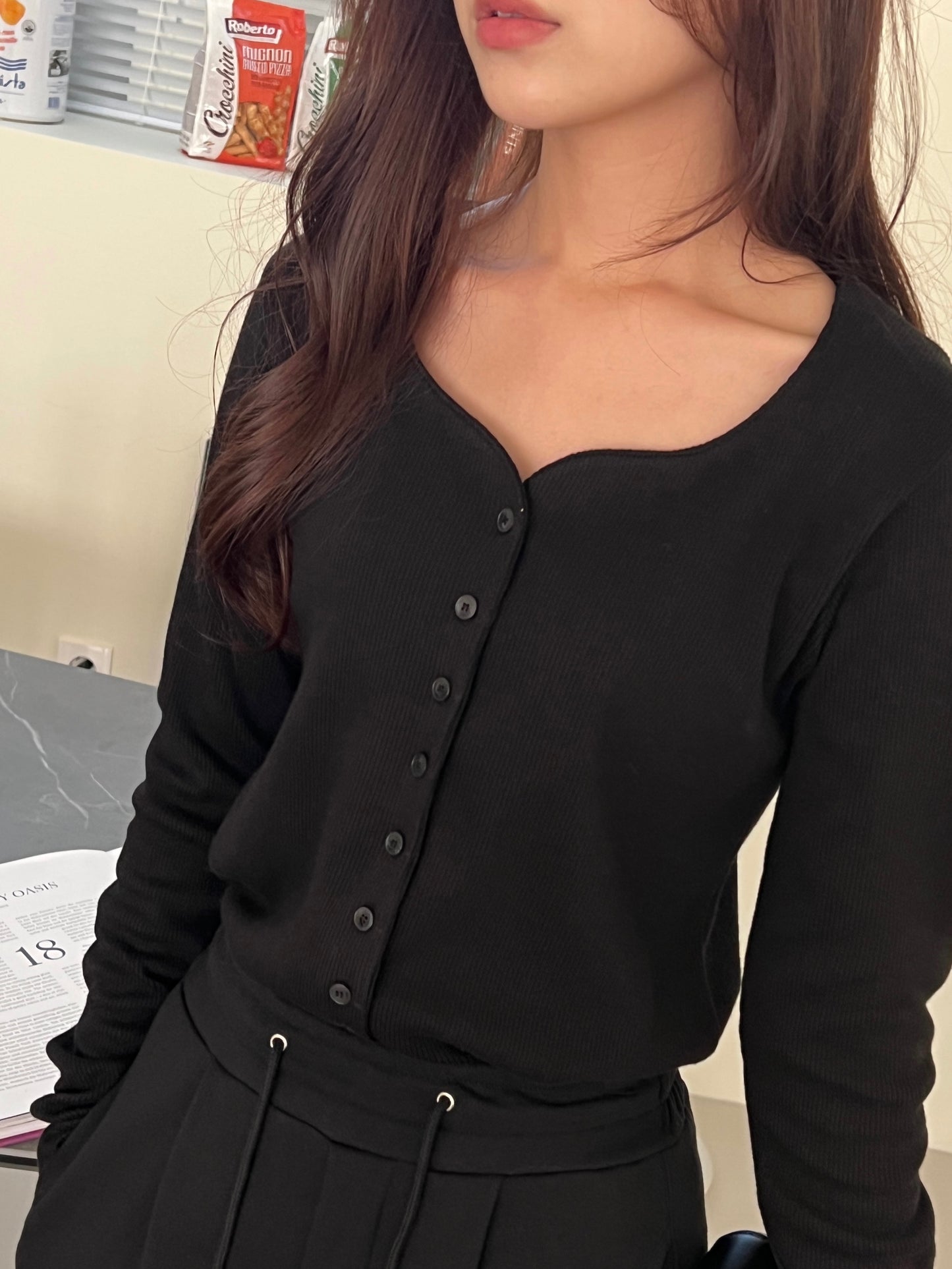 Cotton Rib Cardigan