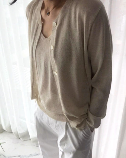 Jane Linen Knit Cardigan - Limited
