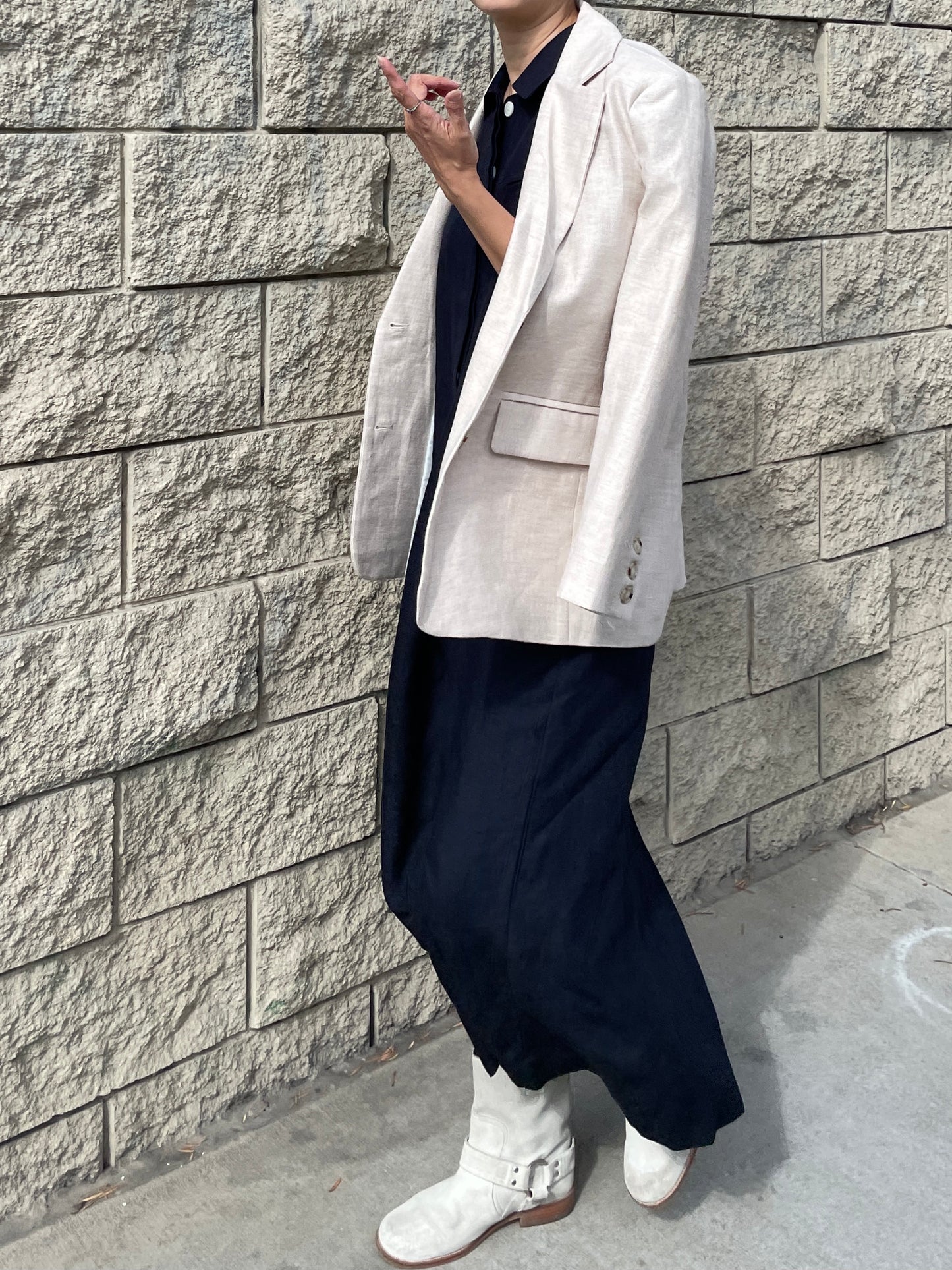 Abi + Ari Black Label Linen Blazer