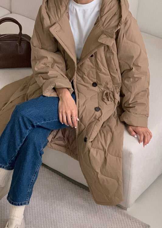 Ari Duck Down Hooded Trench Coat