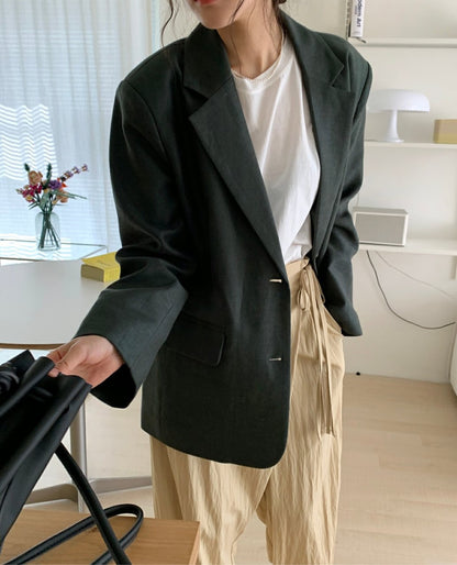 Abi + Ari Black Label Linen Blazer