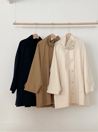 Spring Half Trench Coat - Only 1 left in black