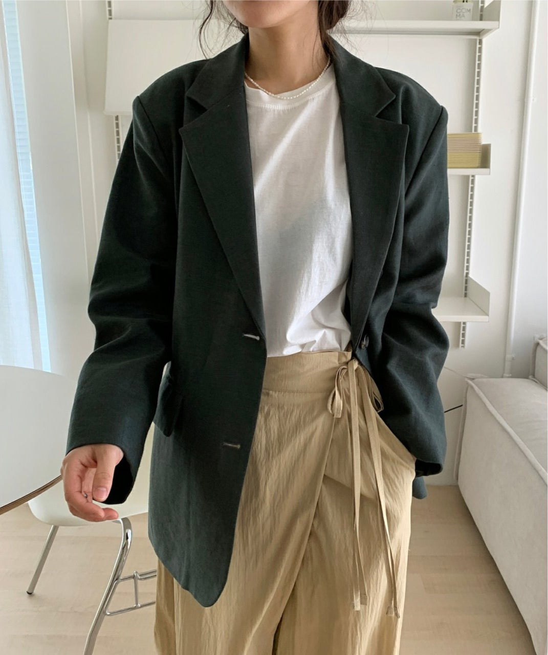 Abi + Ari Black Label Linen Blazer