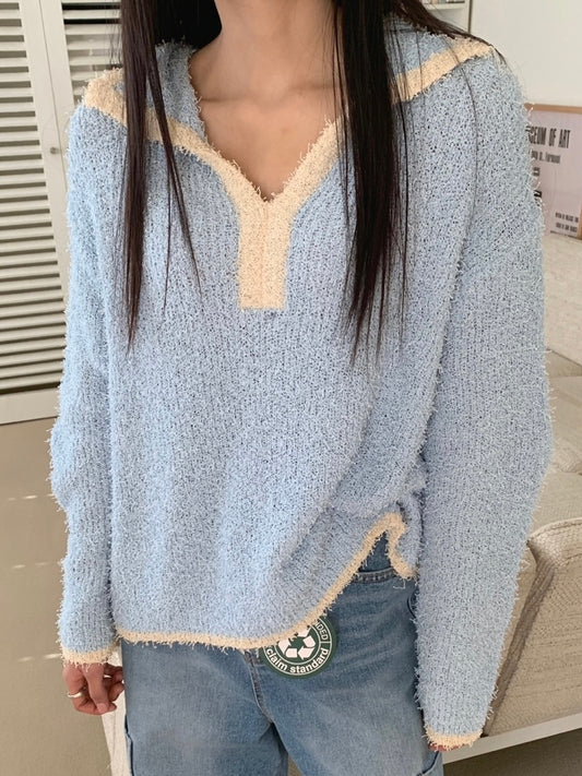 Spring Boucle Pull Over Knit