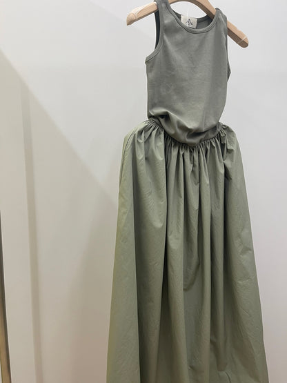 Cotton Combo Maxi Dress