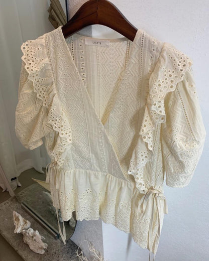 Luv Cotton Eyelet Top