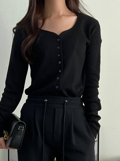 Cotton Rib Cardigan