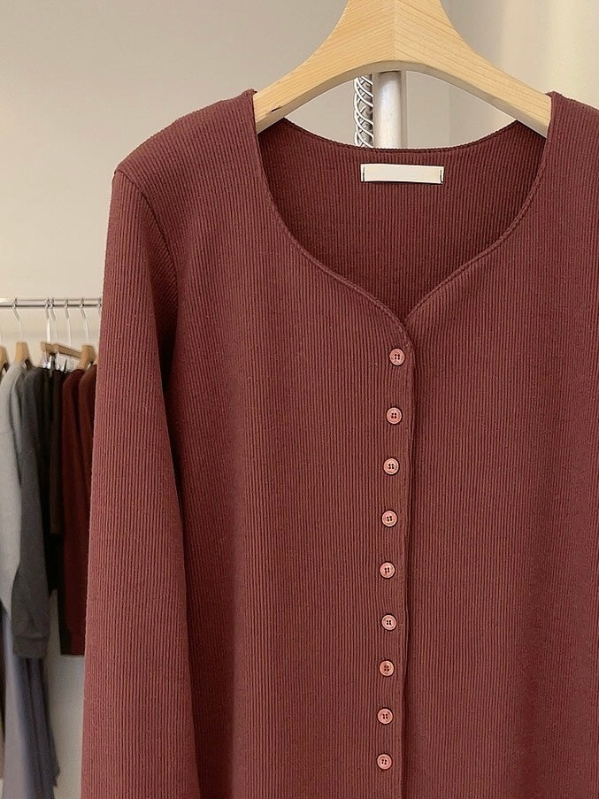 Cotton Rib Cardigan