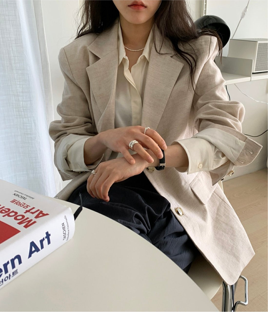 Abi + Ari Black Label Linen Blazer