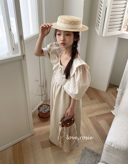 Linen Ruffled Jumpsuit - Adult