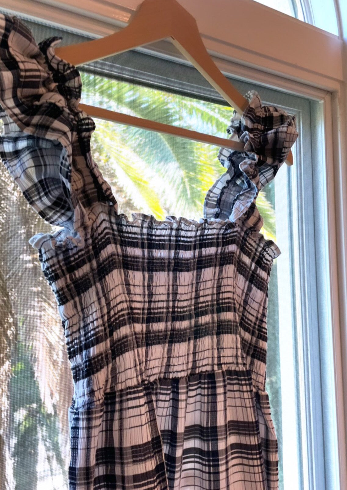 Luna Check Smocked Dress