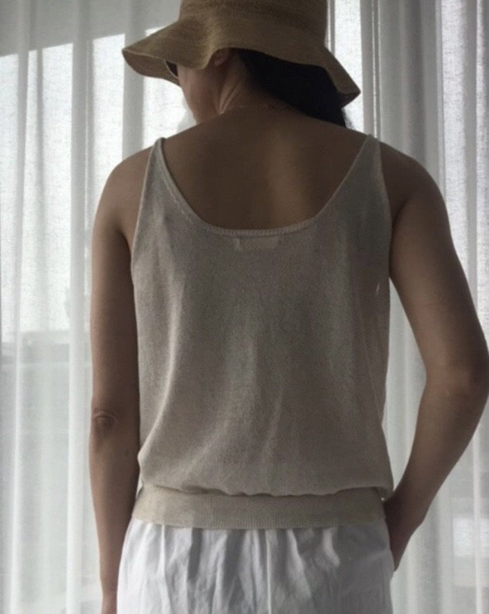 Janie Linen Knit Tank Top - Limited