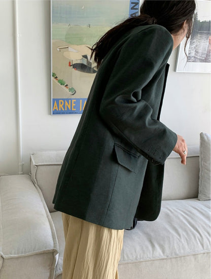Abi + Ari Black Label Linen Blazer