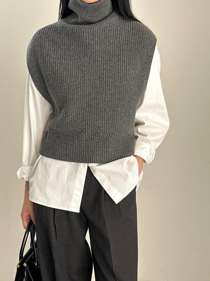 Wool Turtleneck Vest