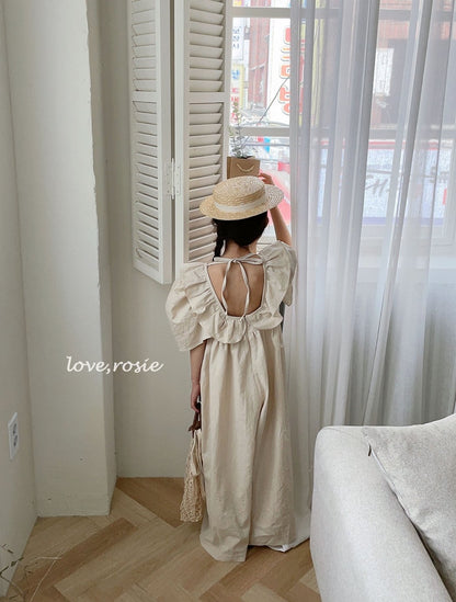 Linen Ruffled Jumpsuit - Adult
