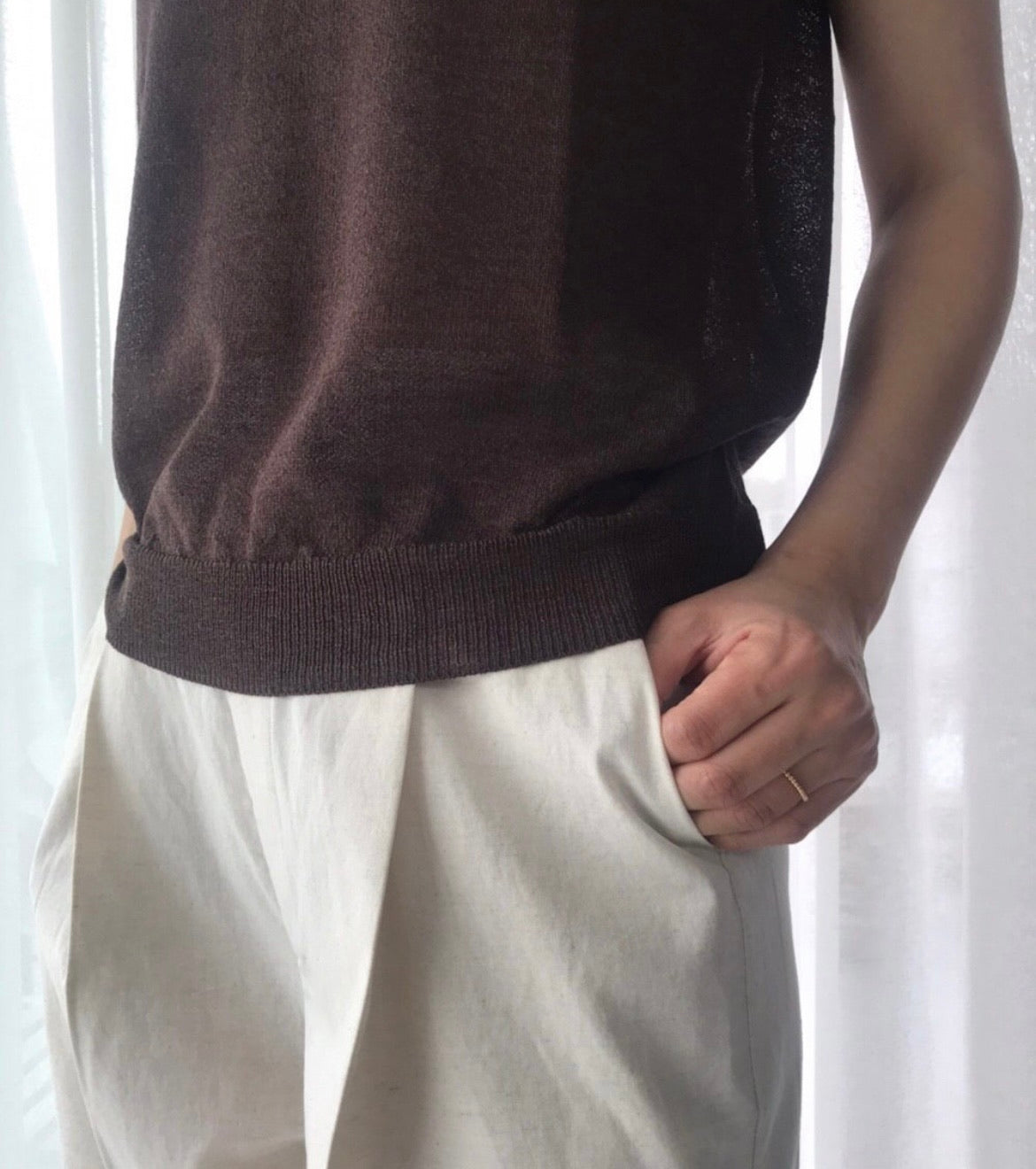 Janie Linen Knit Tank Top - Limited
