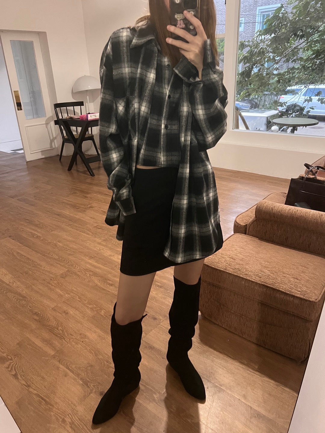 Layered Cotton Flannel Shirt