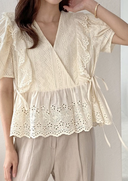 Luv Cotton Eyelet Top