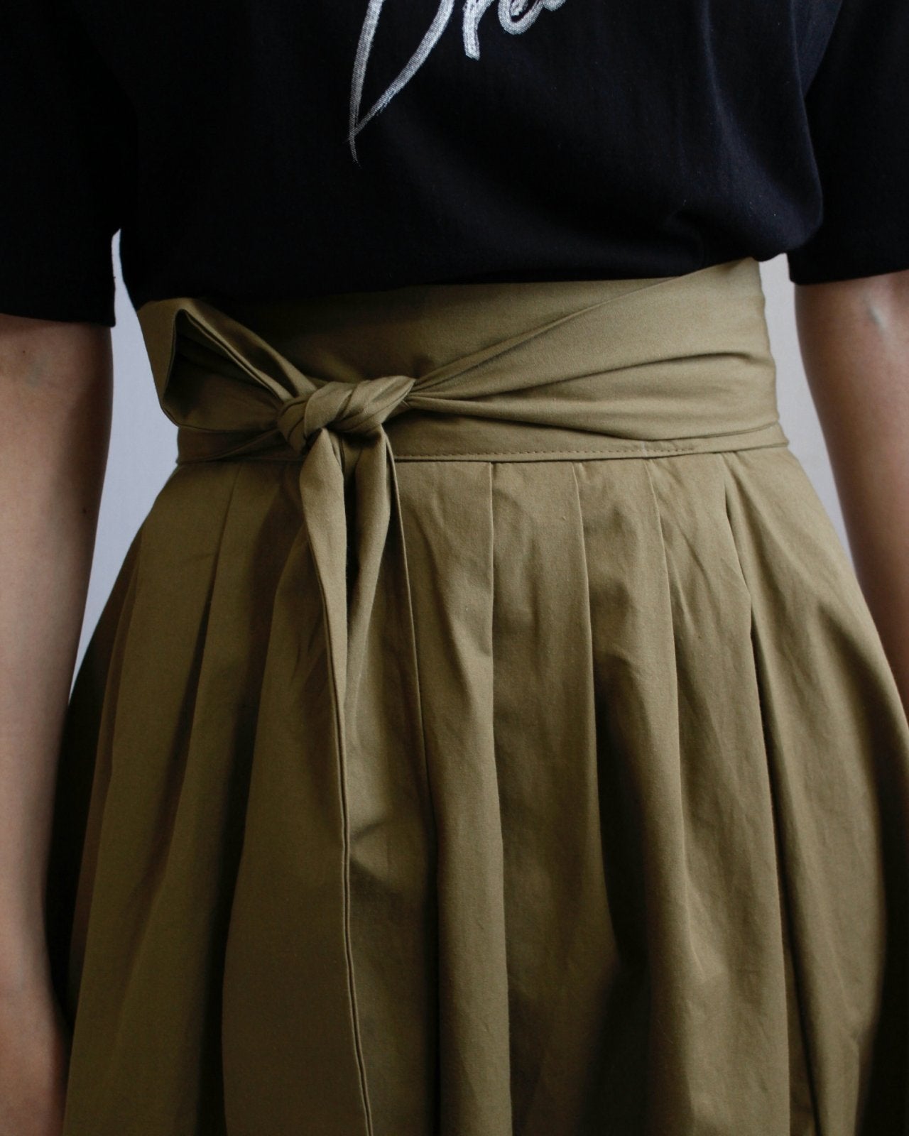 Hand Pleated Cotton Maxi Skirt