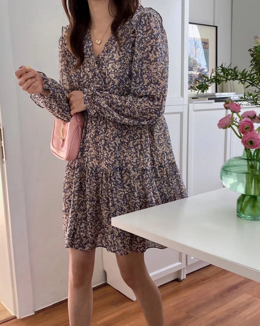 Ruffled Spring Floral Mini Dress