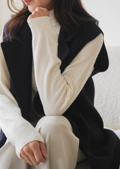 <Abi + Ari Black label> Handmade Oversized Lambswool Waistcoat